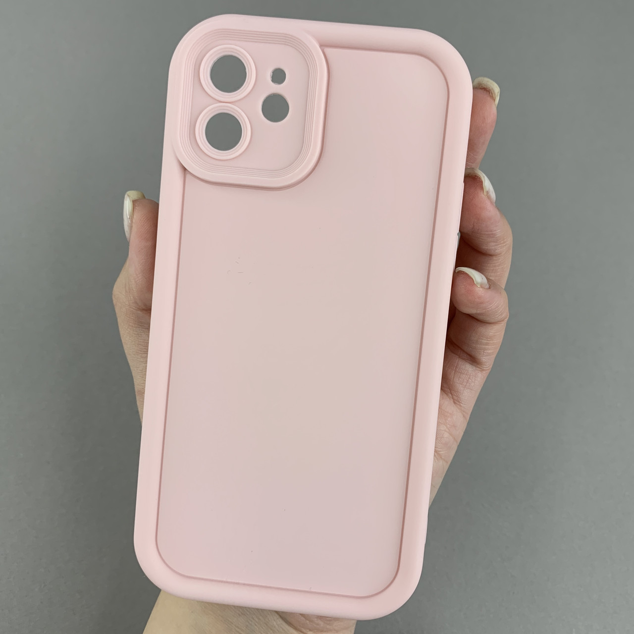 Чохол для Apple iPhone 12 силіконовий чохол з великими бортиками на телефон айфон 12 рожевий n5v