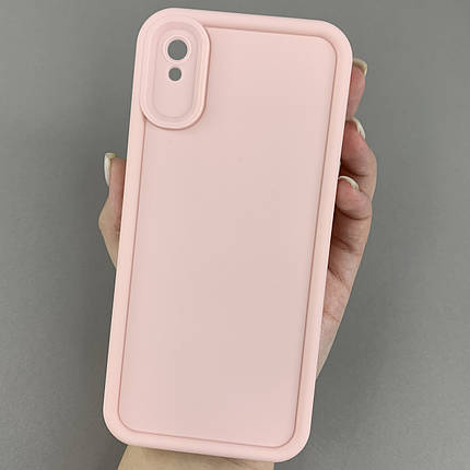 Чохол для Xiaomi Redmi 9A силіконовий чохол з великими бортиками на телефон сяомі редмі 9а рожевий n5v, фото 1