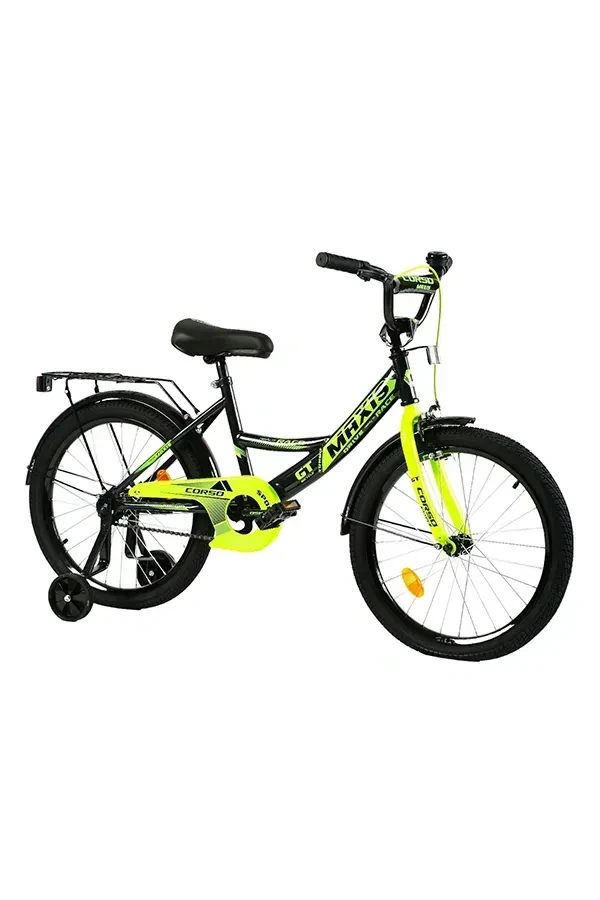Велосипед Corso Maxis 20" Металева рама Чорний/зелений CL-20771