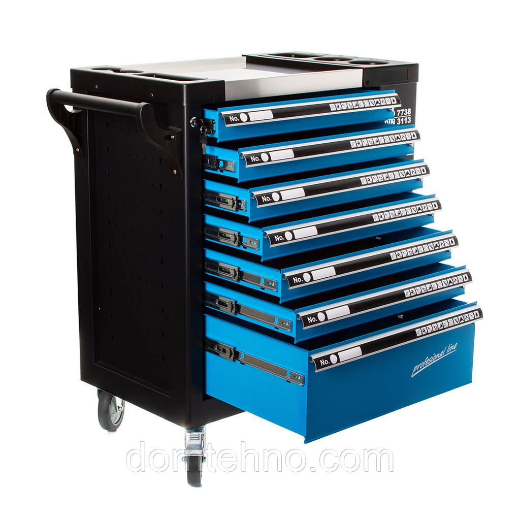 Візок для інструменту з 7 полицями і 1 секцією Mar - Pol М66596