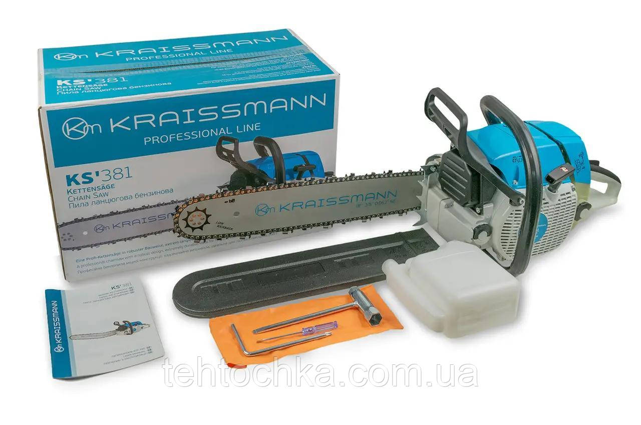 Бензопила KRAISSMANN MS'381 (шина 450 мм.72 куб. см.)