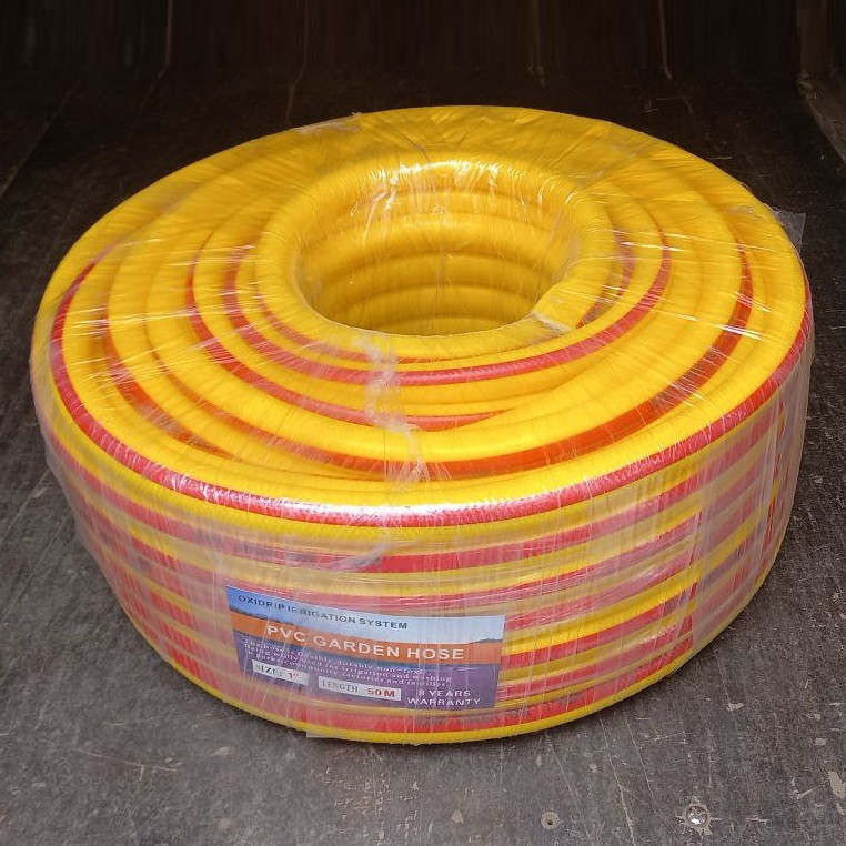 Шланг садовий 1" (50м) PVC армований поливальний жовтий (Корея)