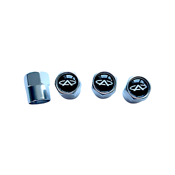 Ковпачки на ніпель хромовані з логотипом Chery