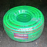 Шланг садовий 1" (50м) PVC армований поливальний синій (Корея), фото 4