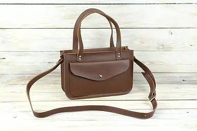 Жіноча сумка Емілі з натуральної шкіри колір Вишня