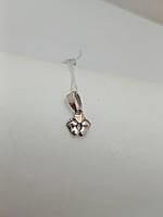 Срібний кулон п'ятки 925 проби з напаяними пластинами золота 375 проби