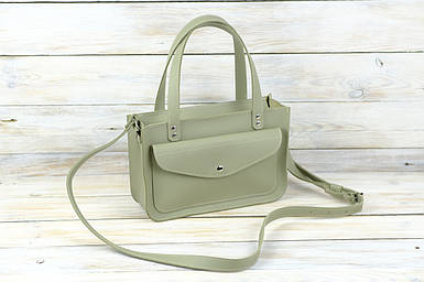 Жіноча сумка Емілі з натуральної шкіри колір Фісташка