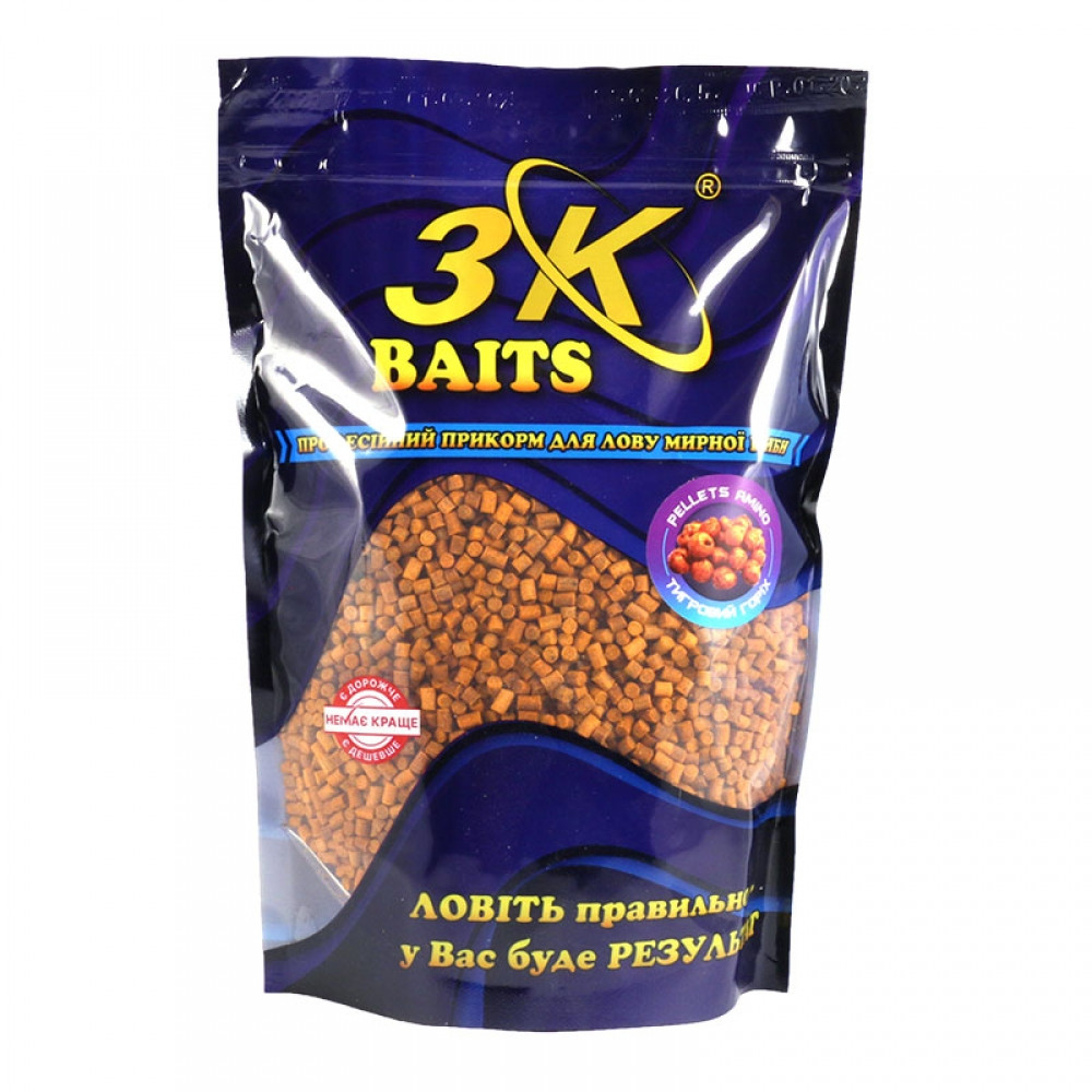 Пеллетс 3KBaits Amino Тигровий горіх 4 мм 800 г (3KB1858)