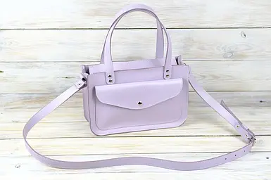 Жіноча сумка Емілі з натуральної шкіри колір Ліловий