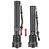 Акумуляторний ручний ліхтарик X-Balog, світлодіодний ліхтарик з 4 режимами свічення Чорний BL-X92-P70, фото 10