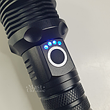 Акумуляторний ручний ліхтарик X-Balog, світлодіодний ліхтарик з 4 режимами свічення Чорний BL-X92-P70, фото 5