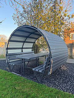 Металева альтанка 2 на 2 м, розбірна (на 8 осіб) "Дачна"