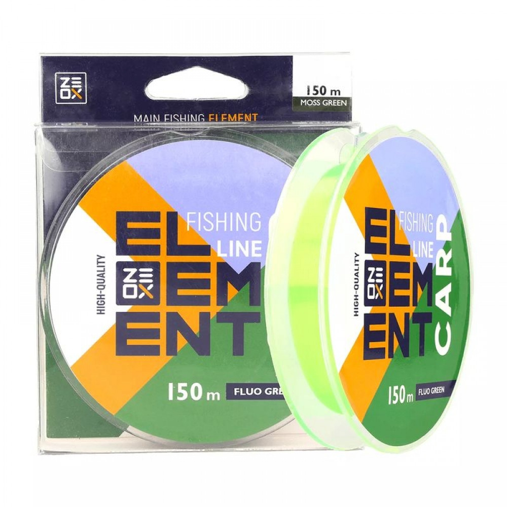 Волосінь ZEOX Element Carp 150м 0.309мм 22,7lb Fluo Green (3KB5004)
