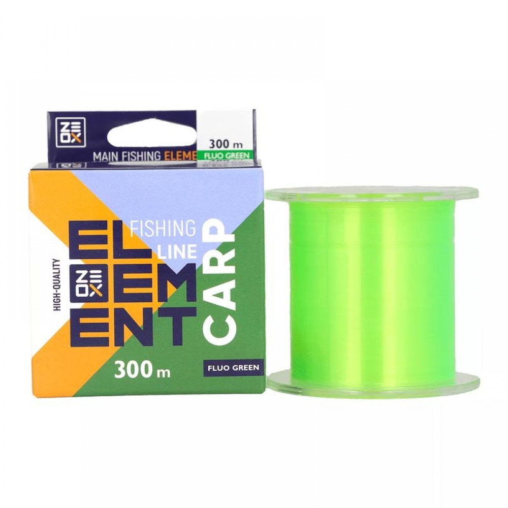 Волосінь ZEOX Element Carp 300м 0.309мм 22,7lb Fluo Green (3KB5005)