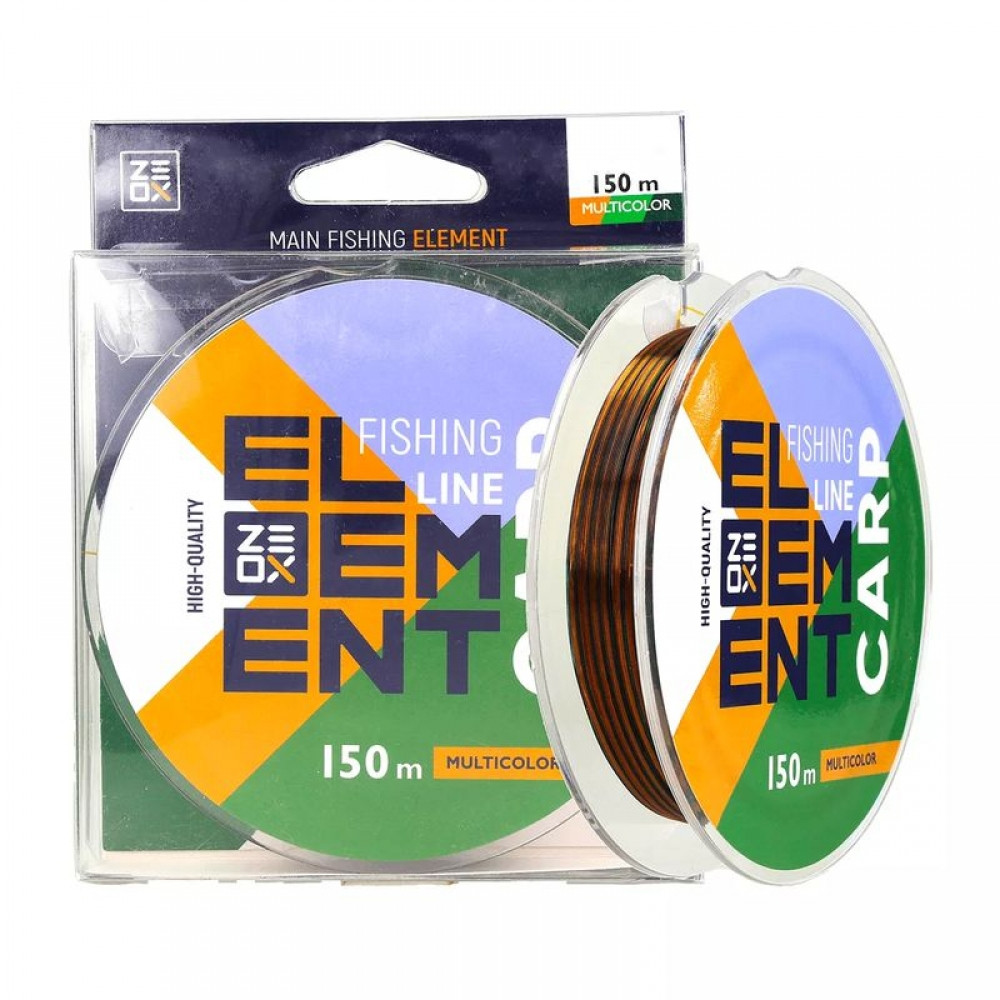 Волосінь ZEOX Element Carp 150м 0.285мм 21lb Multicolor (3KB5006)