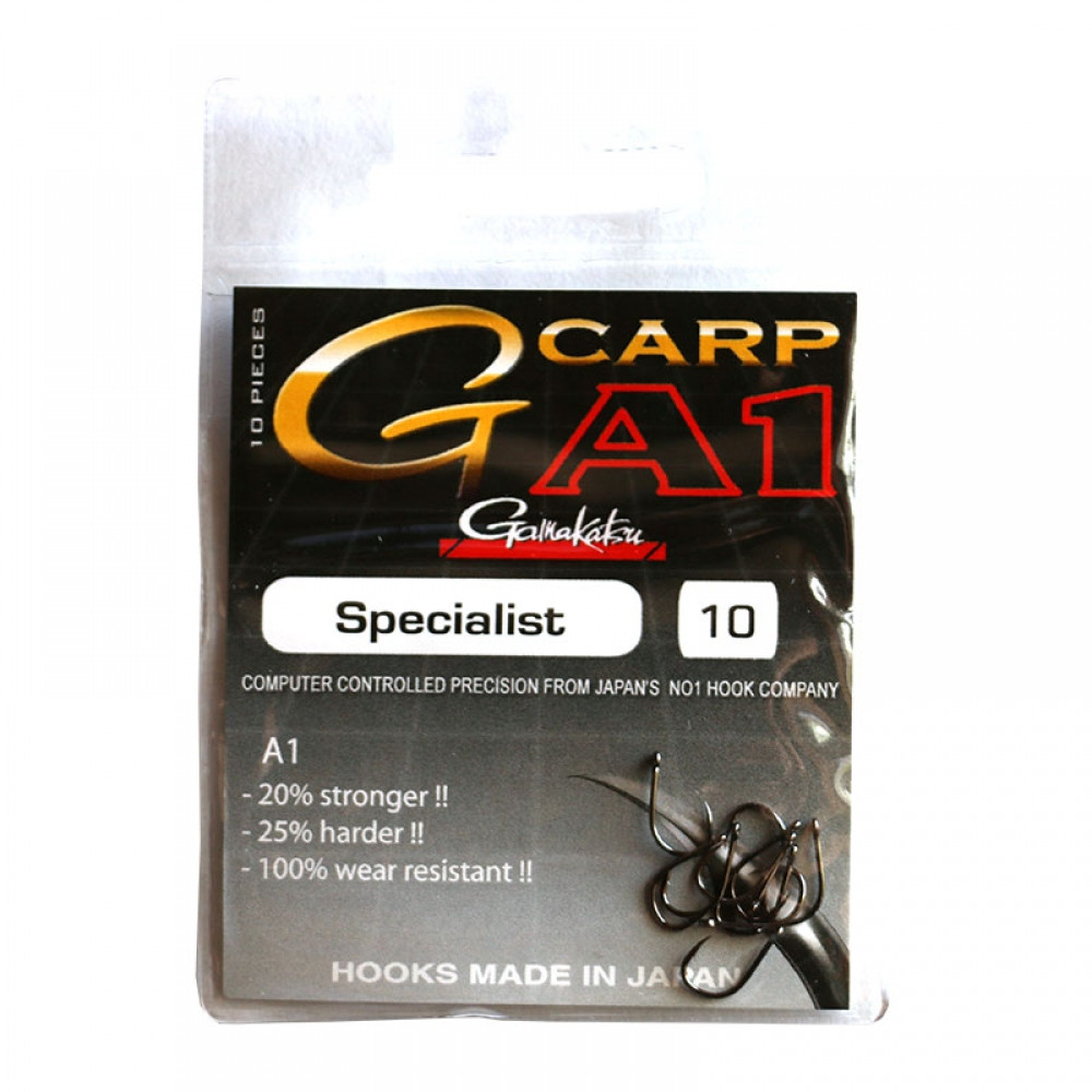 Крючок GAMAKATSU A1 G-CARP SPECIALIST №10, в уп. 10 шт (3KB5018)