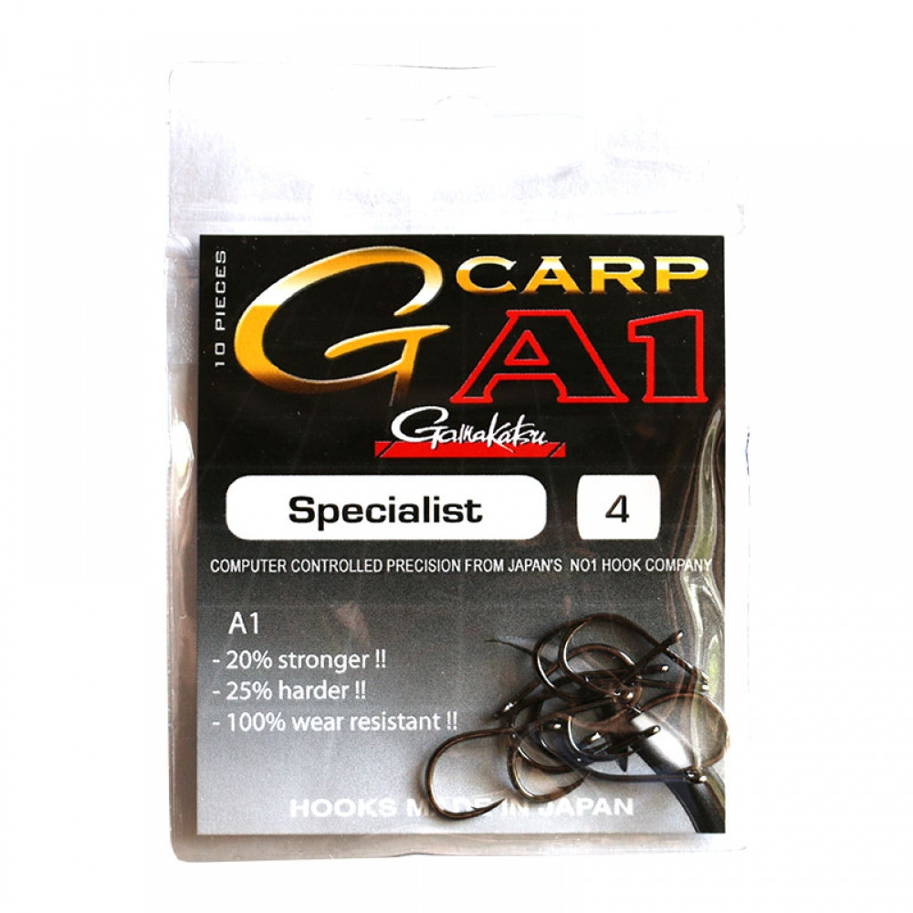 Крючок GAMAKATSU A1 G-CARP SPECIALIST №4, в уп. 10 шт (3KB5019)
