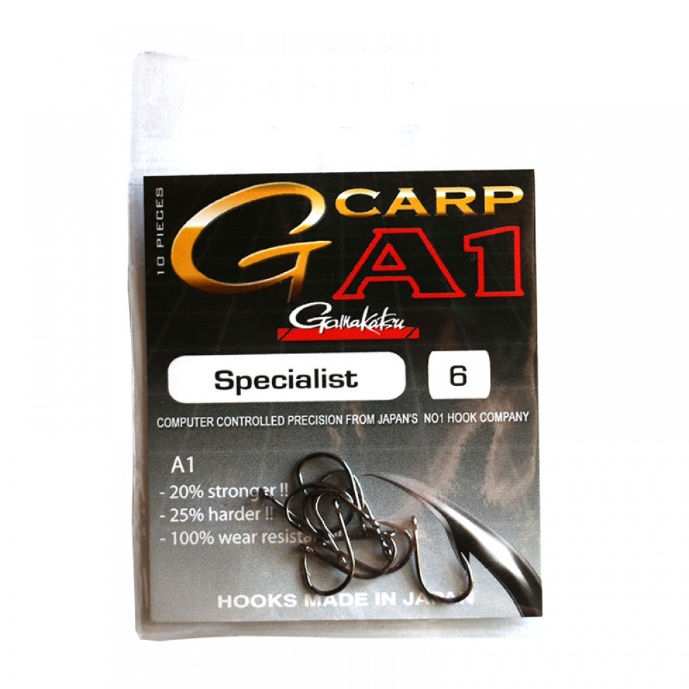 Крючок GAMAKATSU A1 G-CARP SPECIALIST №6, в уп. 10 шт (3KB5020)