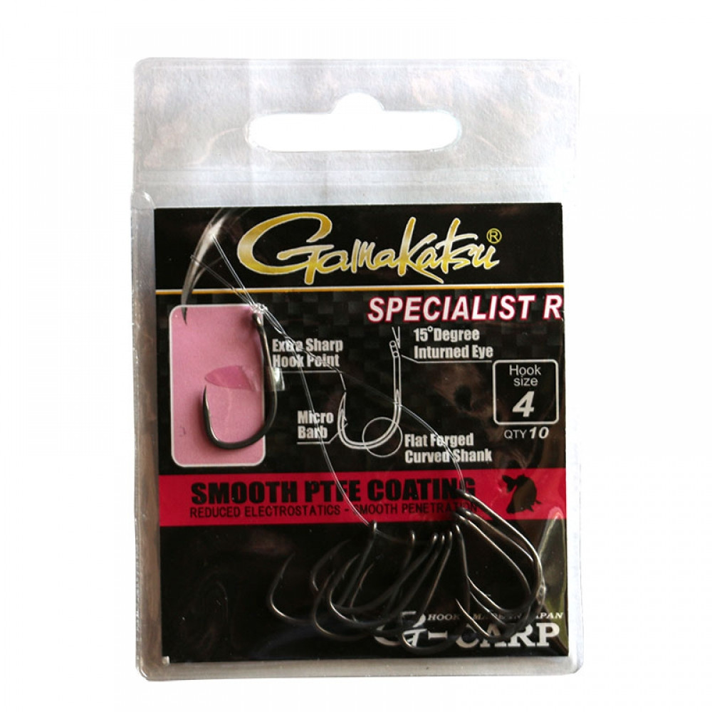 Крючок GAMAKATSU G-CARP SPECIALIST R №4, в уп. 10 шт (3KB5025)