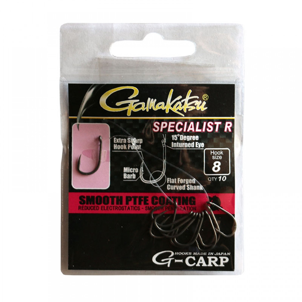 Крючок GAMAKATSU G-CARP SPECIALIST R №8, в уп. 10 шт (3KB5027)