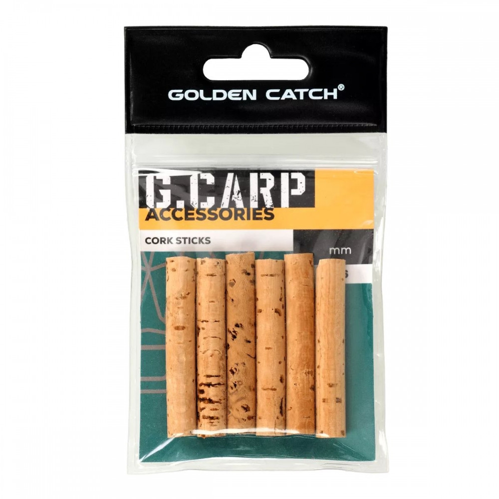 Палички коркові Golden Catch G.Carp Cork Sticks 8 мм, у пап. 6 шт. (3KB5077)