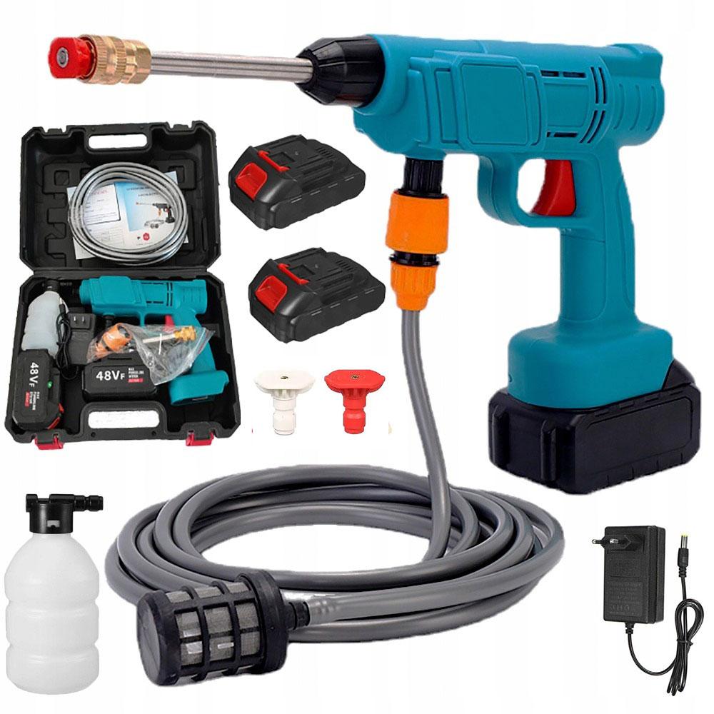 Акумуляторна мийка високого тиску 21V + 2 акумулятори / Мінімийка для авто / Автомобільна мийка, фото 1