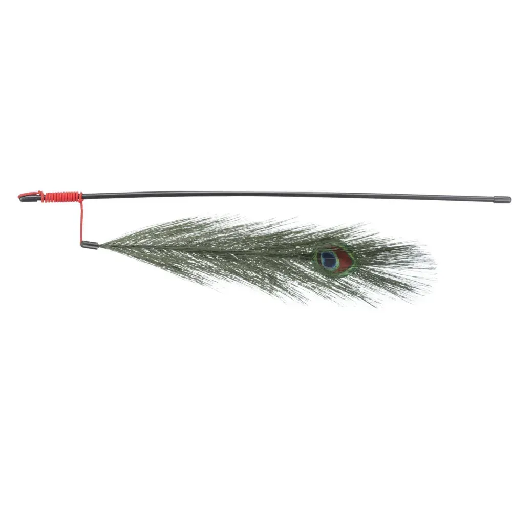 Trixie TX-4509 Іграшка для котів Trixie Палиця з штучним пером павліна 47 см