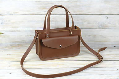 Жіноча сумка Емілі з натуральної шкіри колір Коричневий