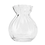 Ваза скляна прозора Valentina 17 см Elisey