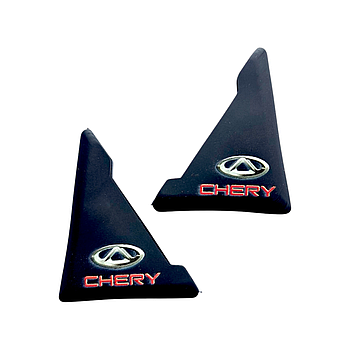 Куточки на двері автомобіля Chery для захисту від сколів, трафаретний друк