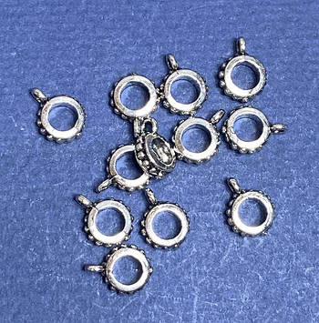 Фурнітура бейл держатель кільце колір металу "срібло" L 11мм фас. 20гр.+- 35шт+-