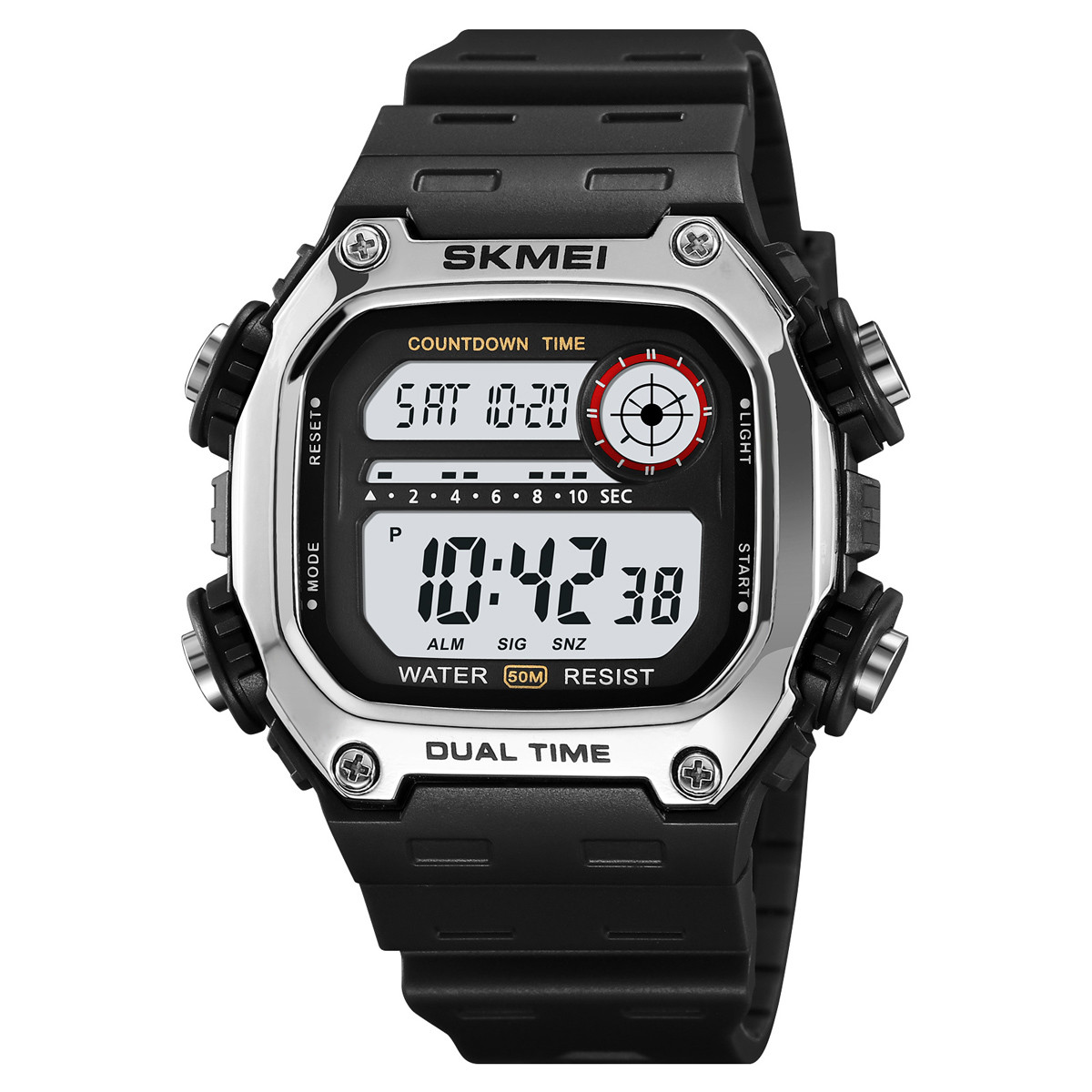 Skmei 2126SIBK Silver-Black, фото 1