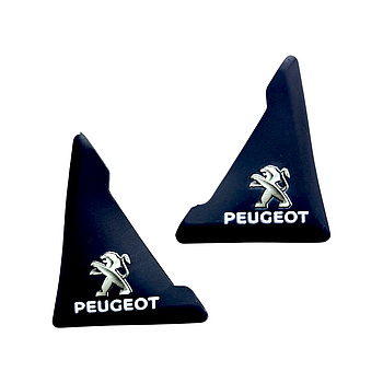 Куточки на двері автомобіля Peugeot для захисту від сколів, трафаретний друк
