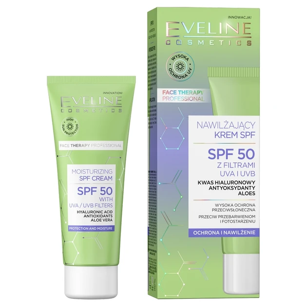 Крем для обличчя Eveline SPF 50 "Захист та зволоження" (30мл.)