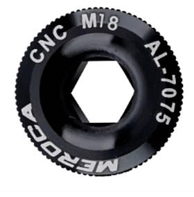 Болт лівого шатуна Meroca HollowtechII M18 чорний Art 064GBLS-18