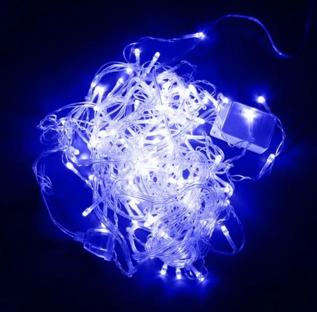 Гірлянда Xmas LED 220 3.3Line Short curtain Бурульки/Бахрома B-1 10х1.5м синя зі з'єднувачем