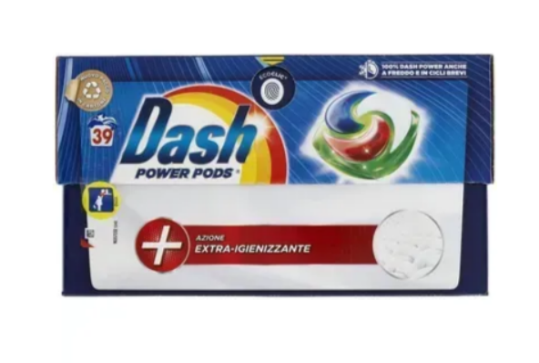 Капсули для прання білого одягу Dash Power Pods екстрадезінфікуюча дія 39 прань