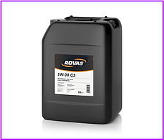 Моторна олива синтетична Rovas 5W-30 C3 20л для автомобілів