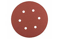 Круглий шліфувальний лист Mastertool Р80 для ексцентрикових шліфувань для дерева та металу 225 мм (5 шт.)