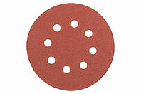 Шліфувальний лист на липучці Mastertool 125 мм Р100 для ексцентрикових шліфмашок (5 шт.) для дерева та металу