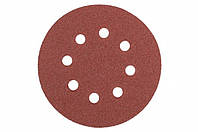 Шліфувальний лист круглий Mastertool 125 мм Р80 для ексцентрикових шліфмашин для дерева та металу (5 шт.)