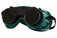 Очки сварочные защитные Mastertool круглые поликарбонатные с откидными линзами для защиты от ультрафиолета