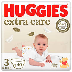 Підгузки дитячі Huggies Extra Care розмір 3 (6-10кг) 40 шт