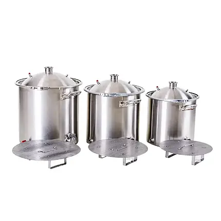 Перегінний куб 70л для побутового дистилятора з нержавіючої сталі з купольної кришкою, фото 1