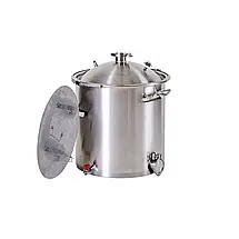 Перегінний куб 70л для побутового дистилятора з нержавіючої сталі з купольної кришкою, фото 2