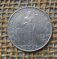 100 лiр 1957 року. Ватикан