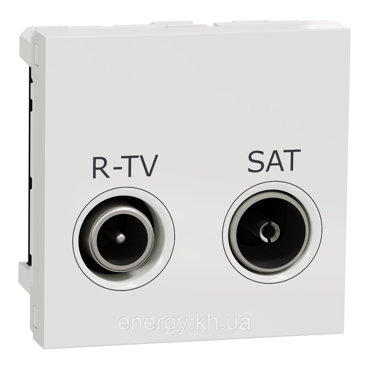 Розетка R-TV SAT одинарна біла Unica New NU345418