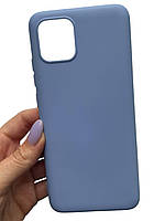 Чохол для Samsung Galaxy A03 (A035F) із мікрофіброю Silicone Case протиударний небесно-блакитний