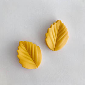 Міні ПЕЛЮСТКА 2,5 см (гірчиця), силіконова намистина