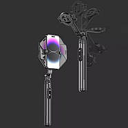 Високий трипод штатив для телефона з магнітним кріпленням 2в1 PROOVE Magnet Stick Pro (1540mm) (чорний), фото 6